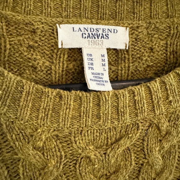 Lands End Canvas-Knit cropped Sweater-Size Medium - Picture 4 of 5